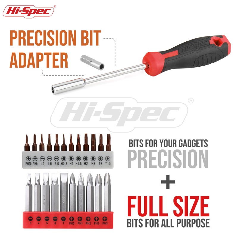 Hi-Spec 58pc Red 8V USB Electric Power Cordless Drill Driver and Home DIY Tool Kit Set. Screw Driver and Drill Bit Set Accessories, Pliers and Hammer In a Toolbox Case - Image 5